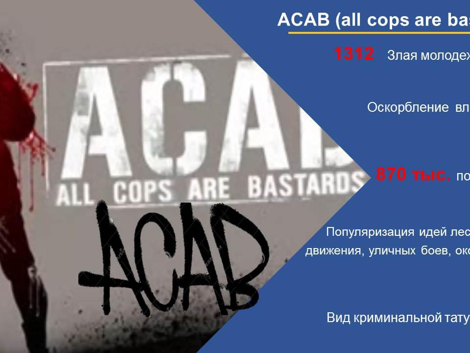 Субкультура злой молодёжи ACAB